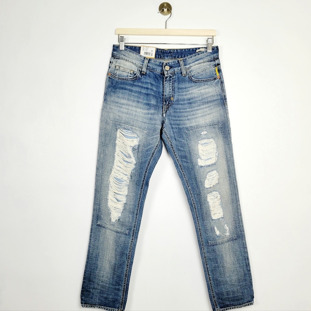 Meltin' Pot Bertland Boyfriend Fit Jeans Distressed Whiskered Rugged Western NWT